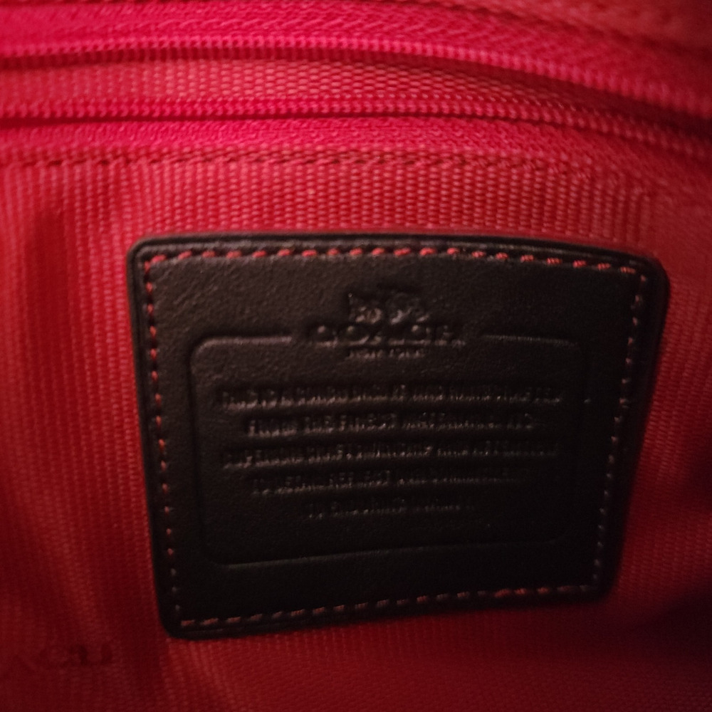 Authentic Brown Coach Charley in Signature Print Canvas Shoulder Bag Purse - Picture 6 of 10